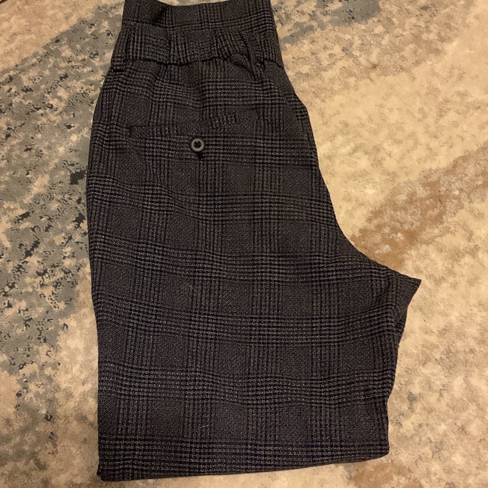 Express Navy Checkered Pants - Picture 5 of 5